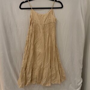 Bonpoint girl gold long maxi dress size 10